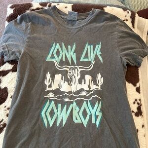Gray 'Long Live Cowboys' Graphic T-Shirt